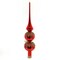 Golden Bell Collection 12.0 Inch Red Finial W/ Gold Icicles Christmas Tree Topper , Christmas Decor Tree Topper Czech